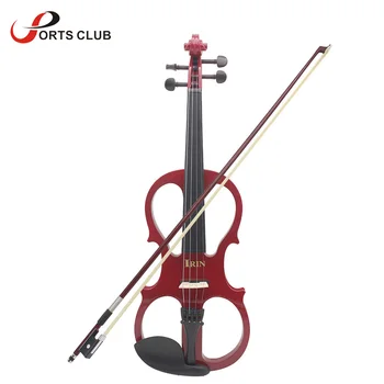

4/4 Electric Violin Fiddle Stringed Instrument with Wood Maple Ebony Fittings Cable Headphone Case for Music Lovers Beginners