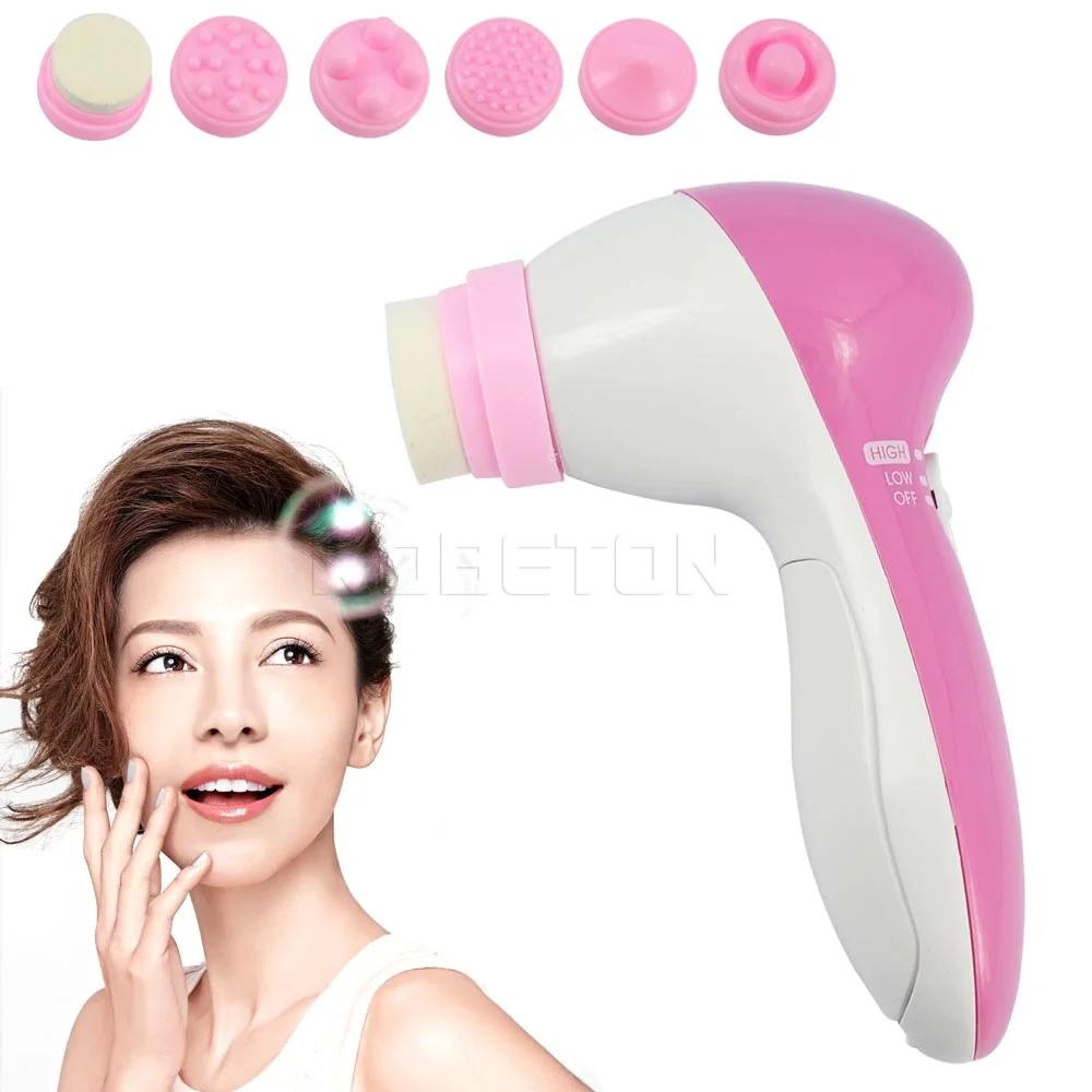 Electric Facial Cleaner Multifunction Massager 6 In 1 Deep Clean Relief Pore Exfoliator Beauty