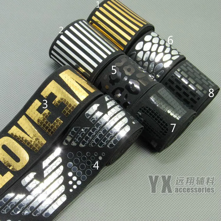 

40mm 50mm Wide High Quality Fashion Soft Laser Elastic Band Ribbon 5M For Tailor DIY Craft Decoration Garment Sewing Accessories