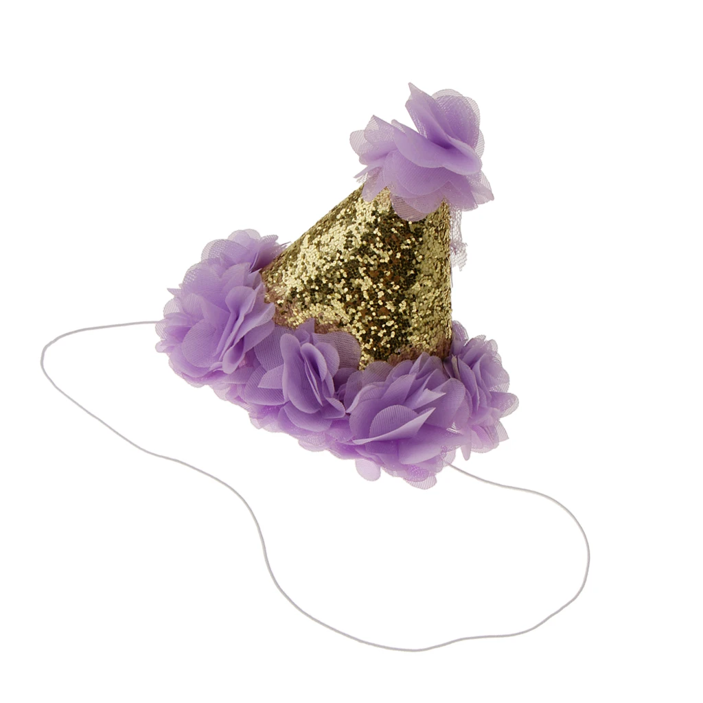 MagiDeal Kid 1st Birthday Flower Hats Cap Crown Prince Princess Comfortable Cap Headwear Photography Prop Holiday DIY Decoration