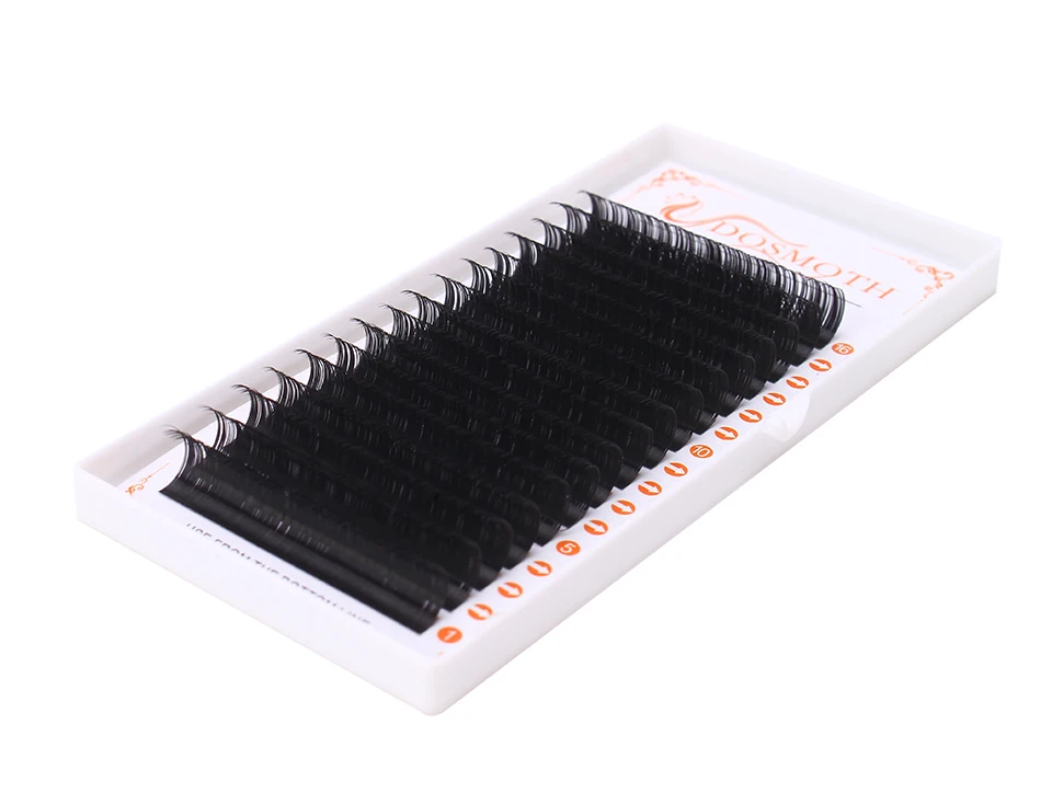 Artesanal Natural Vison Cílios Individuais Extensão Falsos Postiços 16 Fileiras 40 pc 7-16mm 8 Beleza e saúde