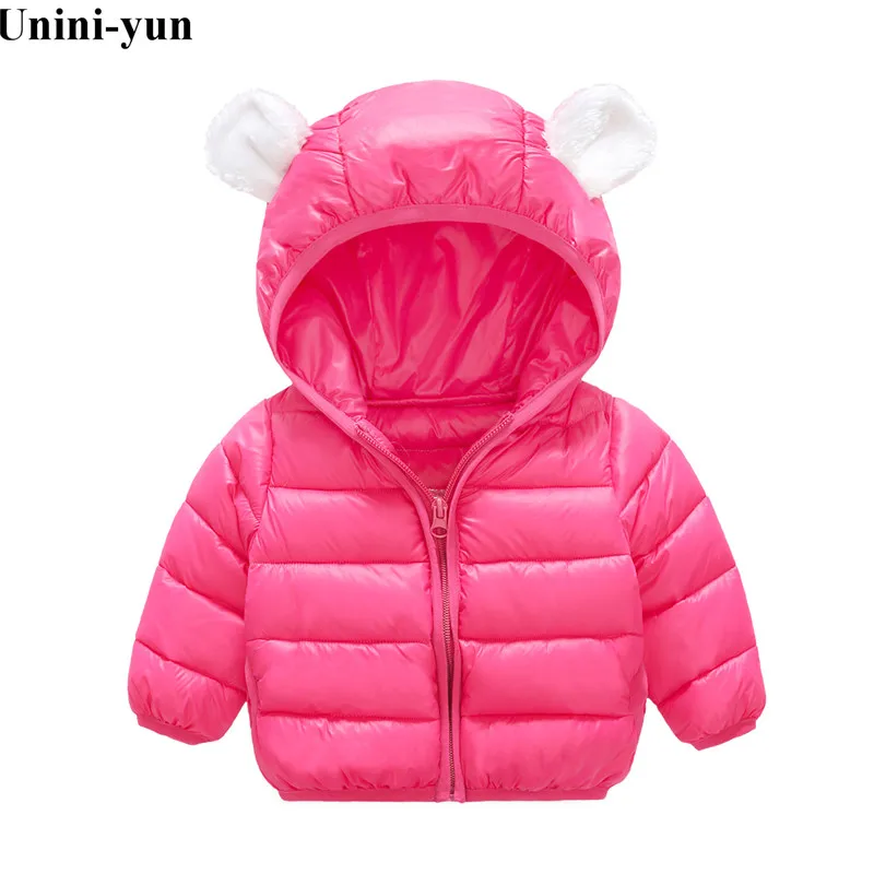 Зимние куртки для девочек; модная верхняя одежда с героями мультфильмов для мальчиков и девочек; Одежда для маленьких девочек; куртка с капюшоном для девочек; хлопковые парки - Цвет: er-duo-meihong