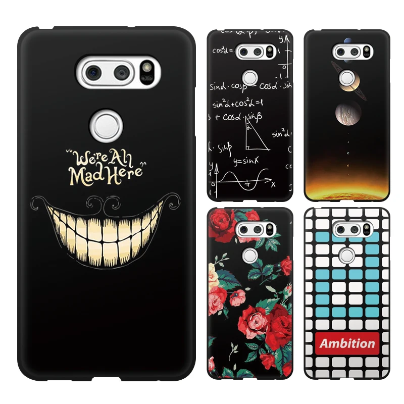 

EiiMoo Mobile Phone Case For LG V30 Case H930 H933 Cute Cartoon Printed Soft Silicone Back Cover For LG V30 V 30 Case Luxury