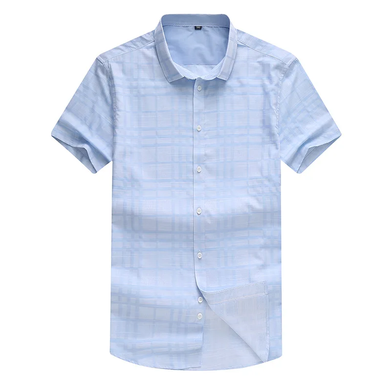 10XL 8XL 6XL 5XL летняя модная мужская рубашка с коротким рукавом, повседневная мужская одежда, мужские полосатые рубашки, рубашка camisa masculina