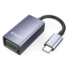 Eaget CH01 портативный type-C к VGA адаптер Мужской USB C к женскому VGA конвертер кабель для телефона планшета Windows Linux Mac OS