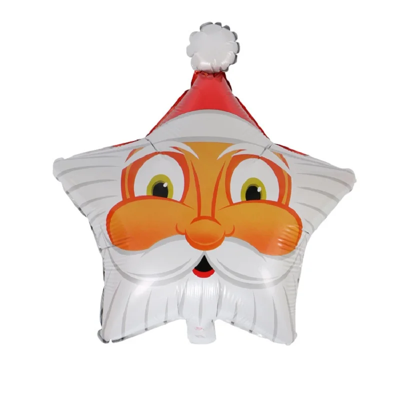 

Best quality 1 Pcs/lot Star Shaped Santa Claus Balloon 60*48cm Christmas Party Decoration Foil Balloons Santa Claus Balloon