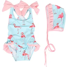 2020 Summer Swimsuit Kids Baby Girls Floral Swimwear Flamingo Swimsuit Bathing Beachwear Jumpsuit Swimsuit+Hat Sun Protect 1-6T 2020 Summer Swimsuit Kids Baby Girls Floral Swimwear Flamingo Swimsuit Bathing Beachwear Jumpsuit Swimsuit+Hat Sun Protect 1-6T