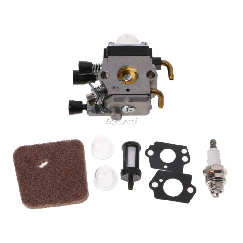 

Carburetor Air Fuel Filter Spark Plug Carb Kit For STIHL FS38 FS45 KM55