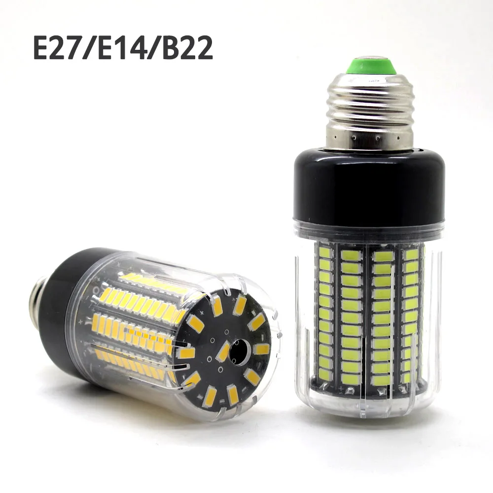 

50000 hours 1277lm No Flicker 5736 SMD More Bright 5730 5733 LED Corn lamp Bulb light 3w 5w 7w 9w 12w 15w 156 leds E27 E14 B22