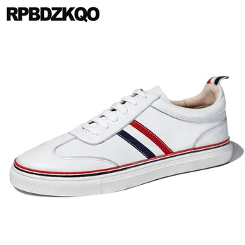

Famous Walking Men Shoes Casual Leather British Style Skate Luxury Sneakers Trainers High Quality Runway New Summer Brand White