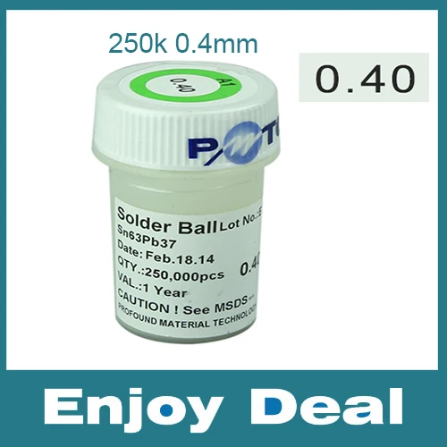 PMTC 250k BGA soldering balls 0.4mm lead solder balls for reballing