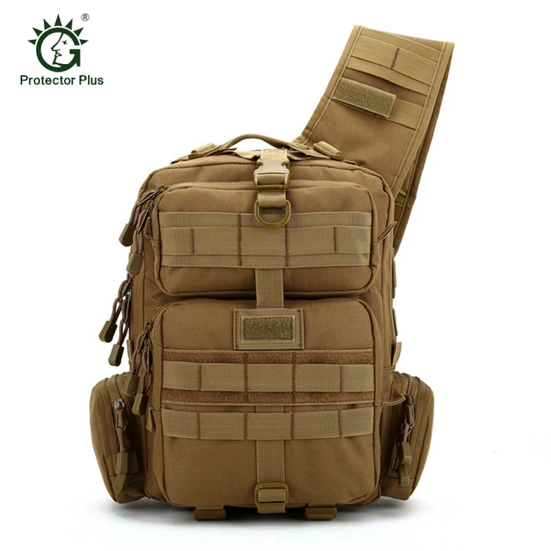 Защитный Нейлоновый Рюкзак Molle 20л на одно плечо тактический для наружного