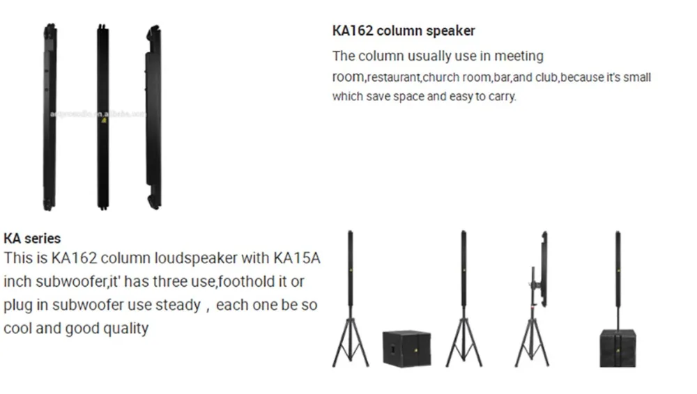 Модульная линейная массивная система высокой мощности Профессиональное аудио KA 162 линейный массивный громкоговоритель