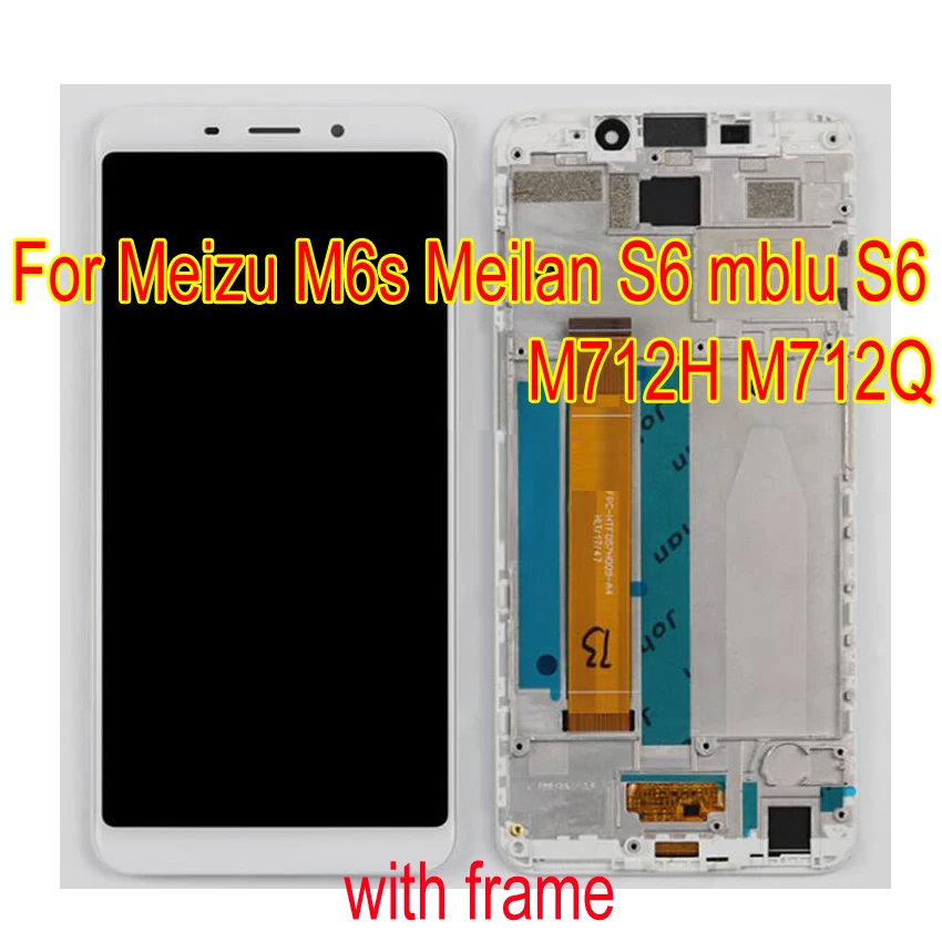 

LTPro Full LCD Display Touch Screen Digitizer Assembly or with frame For Meizu M6s Meilan S6 mblu S6 M712H M712Q