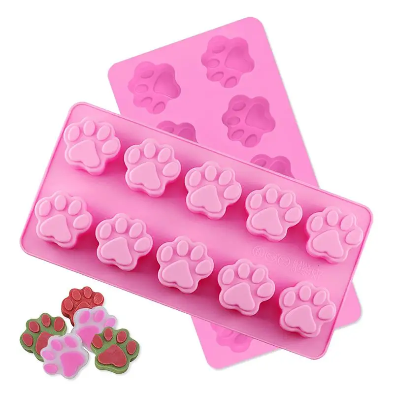 

Mini 10 Holes Lovely Silicone Cake Mold Cat Paw Chocolate Mould Cute Cat Feet Cake Mould Creative Silicone Baking Mould