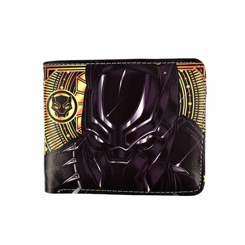 marvel movie Black Panther short wallet Marvel's The Avengers american captain batman ironman kid toy purse