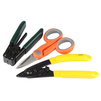 

Optic Fiber Cable Cutter Tool Kits Stripper Scissors for CFS-2 Fiber Optic Kevlar Shears with Double Hole Pliers 3 Type Tools
