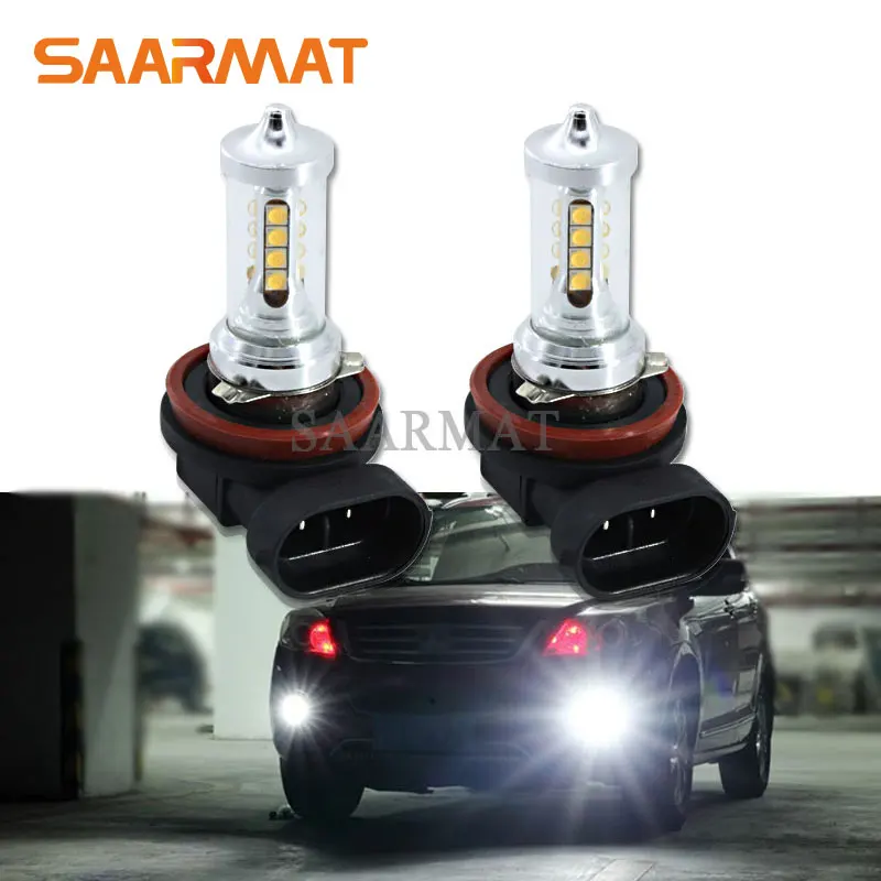2x Canbus H8 H9 H11 H16(JP) светодиодный ные лампы 2000 лм Противотуманные фары DRL для Nissan Teana