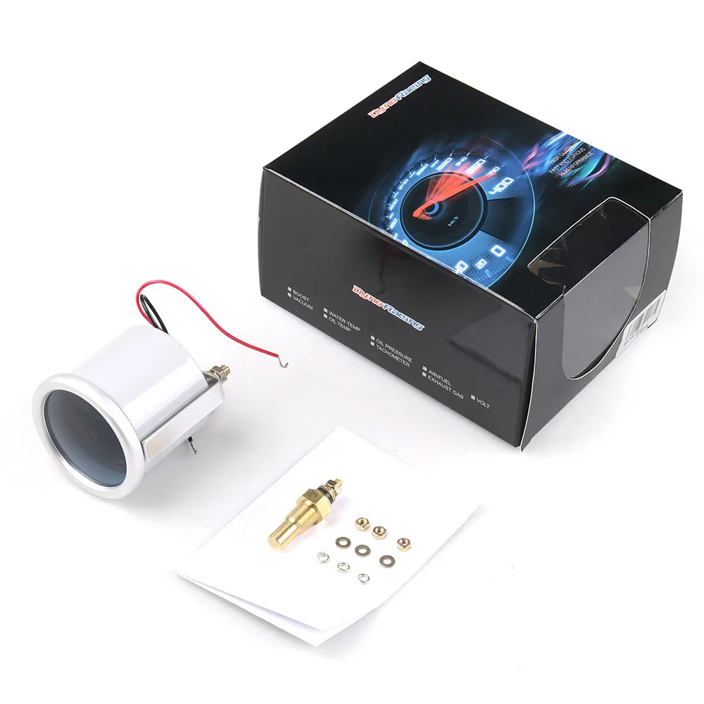 Dynoracing 범용 LED 스모크 렌즈, 수온 계량기, 수온 게이지, TT101312, 2 인치, 52mm, 12V, 40  120 도