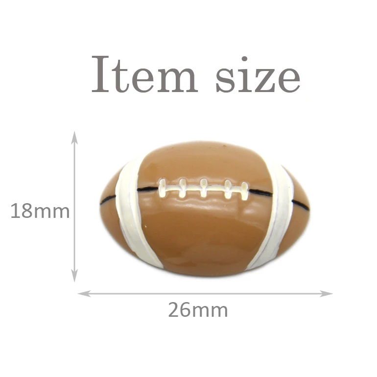 David Accessories 25 шт. Баскетбол Футбол 3D смолы для волос украшение в виде банта; 25 шт, сделай сам, праздничный Декор Аксессуары, 25Yc6403 - Цвет: 1041607001