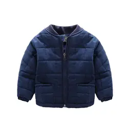 Горячая 2017 детская зимняя толстое хлопковое пальто модные толстовки для маленьких мальчиков верхняя одежда для девочек теплая одежда