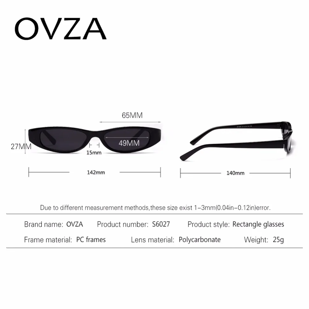Очки солнцезащитные OVZA мужские/женские прямоугольные винтажные классические