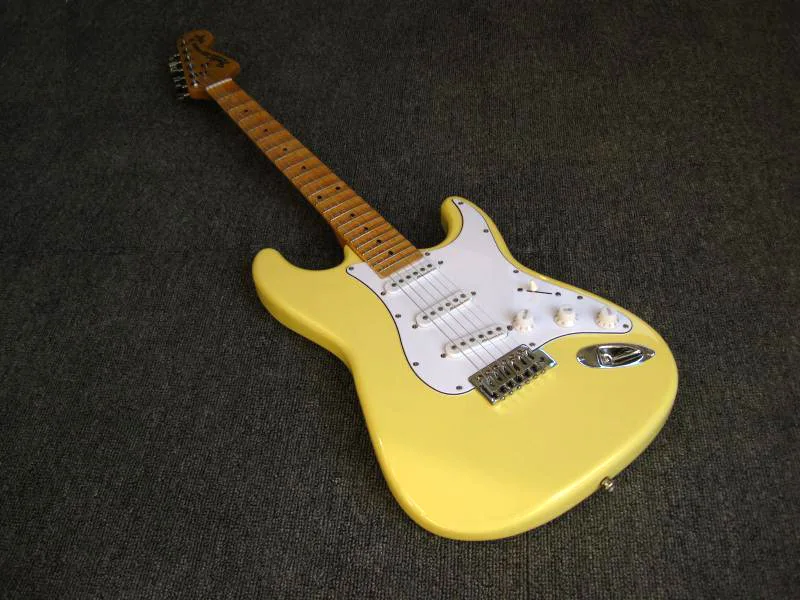2018 New Arrival Electric Guitars deep scalloped Maple fretboard guitar Creamy Yngwie Malmsteen Free Shipping scalloped triangle halter bralette