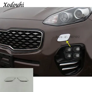 

Car body front head Light lamp clean wash frame stick ABS Chrome cover trim hoods 2pcs/set for Kia Sportage KX5 2016 2017 2018
