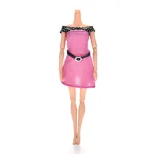 1 шт., розовое мини-платье принцессы с воротником «Slach», одежда для Барби, милые детские игрушки для девочек, высокое качество