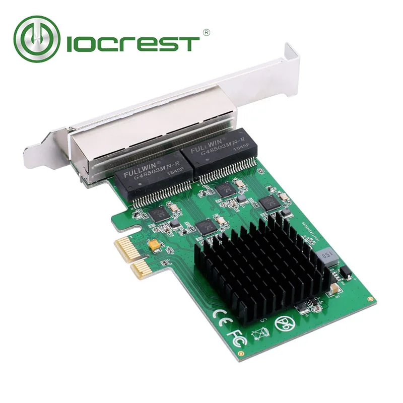 Iocest PCI-Express 4 порта Gigabit Ethernet контроллер карты RTL8111 чипы с низкопрофильным кронштейном