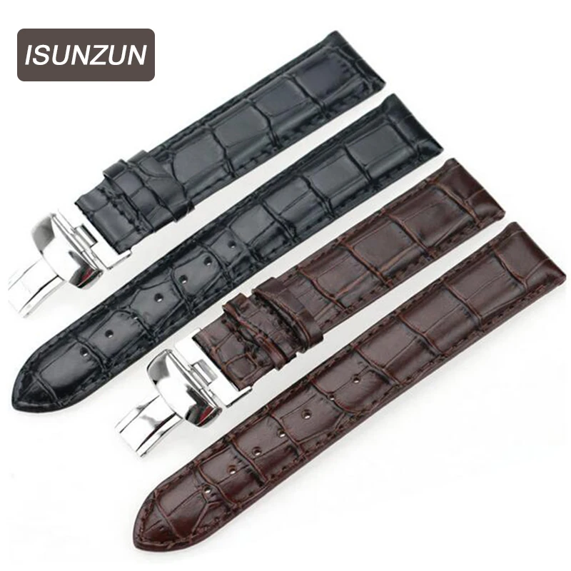 Женский ремешок ISUNZUN для часов Tissot Weisida 1853 T019.430 черный кожаный аксессуары ремешки