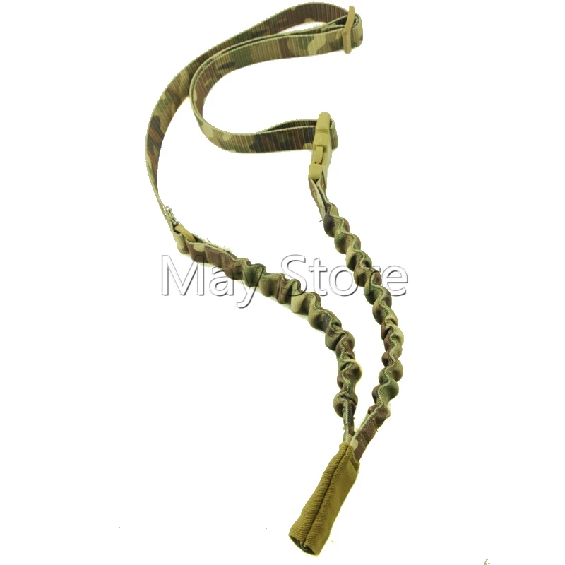

Tactical 1 One Single Point Gun Sling Adjustable Bungee Rifle Gun Sling System Strap Multicam