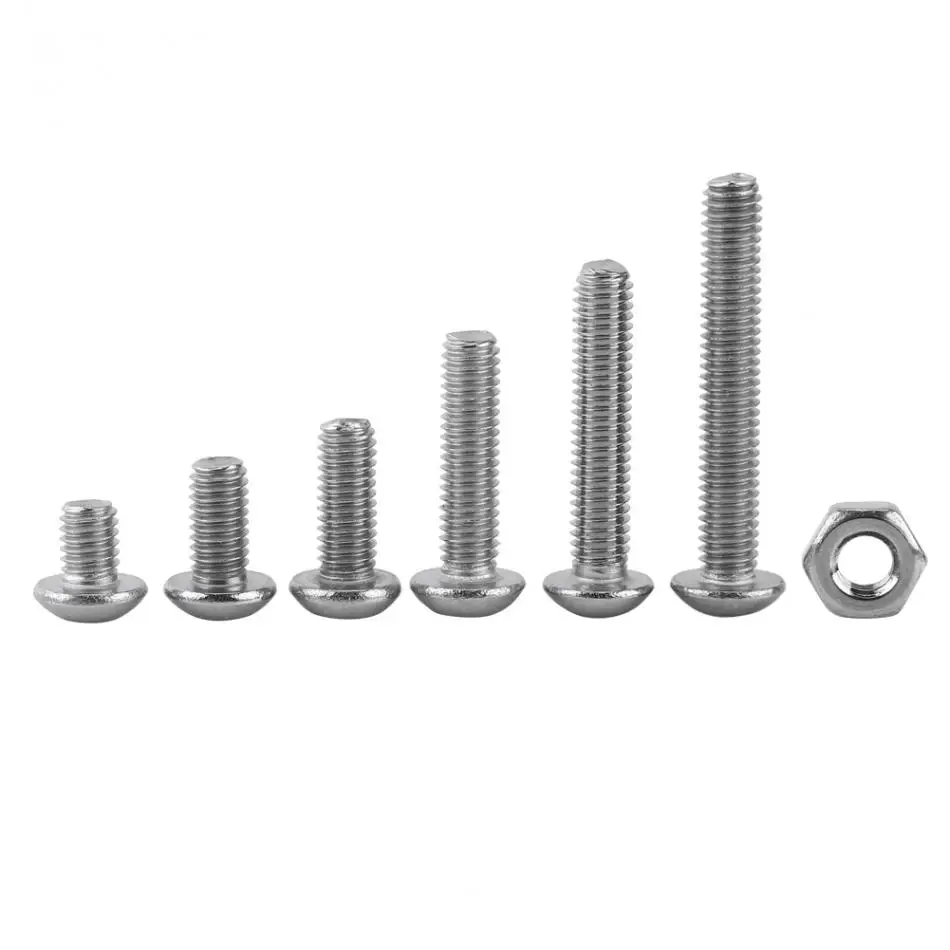 230pcs/Set Stainless Steel Bolts and Nuts Accessories Set M3 SS304 Hex
