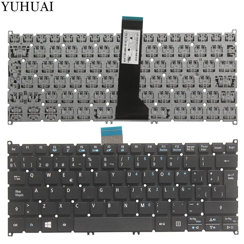 

NEW Spanish Keyboard for Acer Aspire V5-122 V5-122P V5-132 132P V13 V3-371 E11 E3-112 E3-111 black SP Laptop keyboard