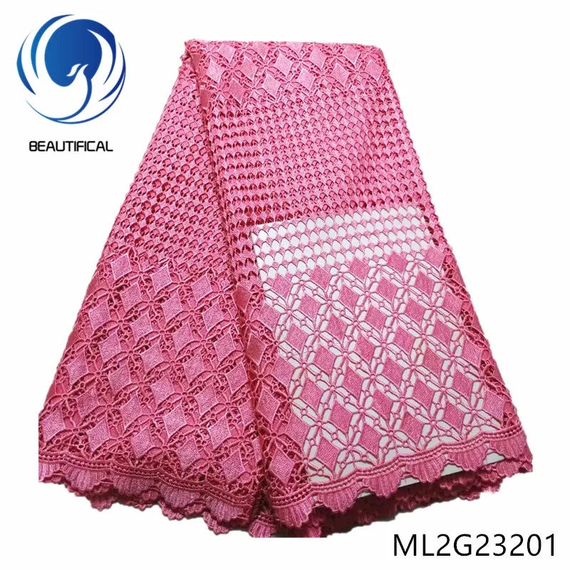 

BEAUTIFICAL african lace fabrics for wedding New design nigerian chemical lace embroidery fabric 5yards/lot ML2G232