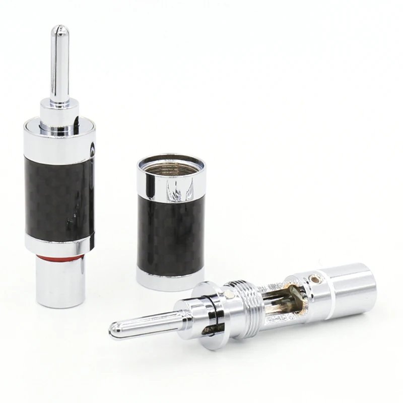 4 шт. Acrolink CF-202 родием Banana Plug углеродного Волокно Динамик 9 мм Кабельный разъем