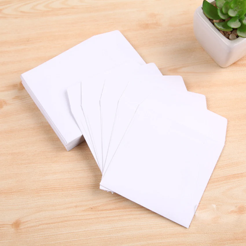 Квадратные конверты 100 шт./лот 8x8 см коричневые/белые/бежевые квадратные