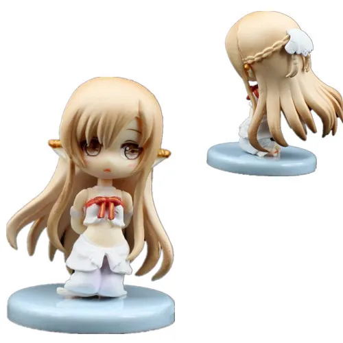 Anime Sword Art Online S A O Asuna Chibi Mini Figure Toy In Action