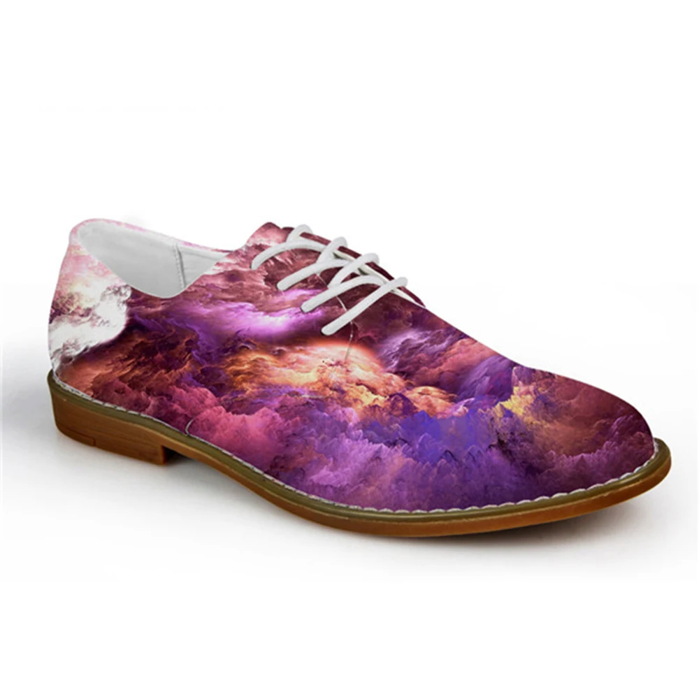 H8080CE Индивидуальные 3D Galaxy Принты оксфорды обувь для мужчин высокого качества мужские туфли на плоской подошве отдыха Синтетическая кожаная обувь весенние модельные туфли мужские - Цвет: H8080CE