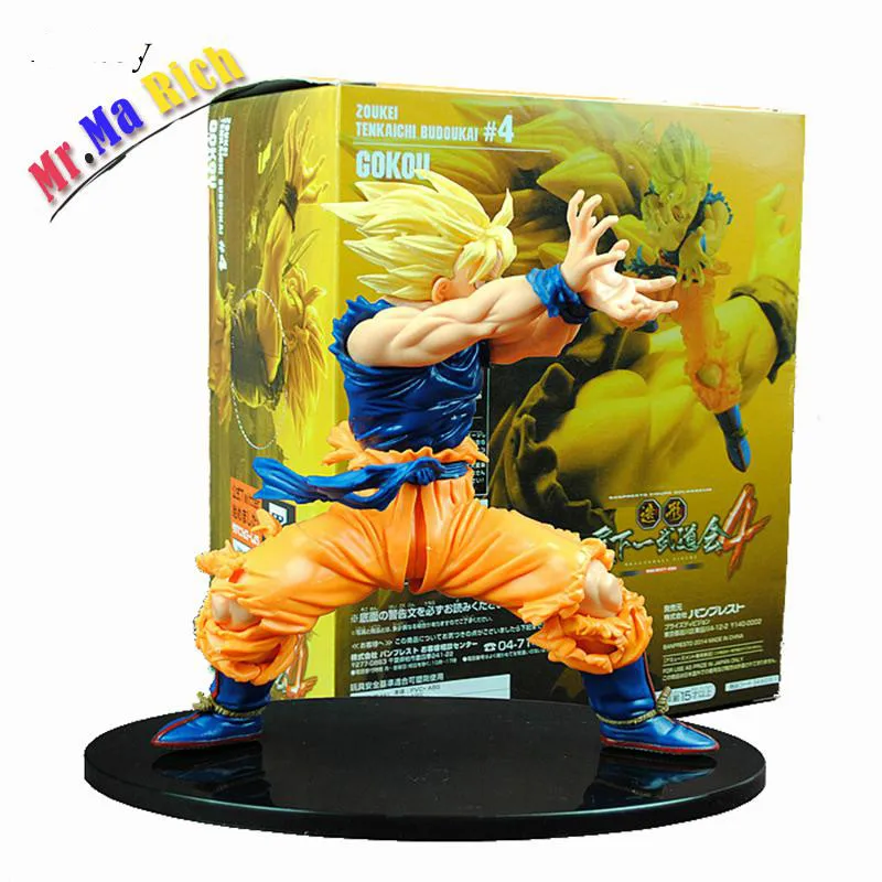 Аниме Сон Гоку Супер Saiyan ПВХ фигурку Коллекционная модель игрушки 17 см