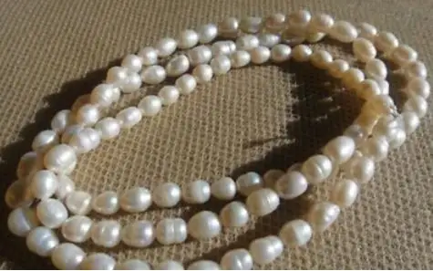 Элегантный Южное море 7-8 мм Белый Жемчужное ожерелье 36&quot |