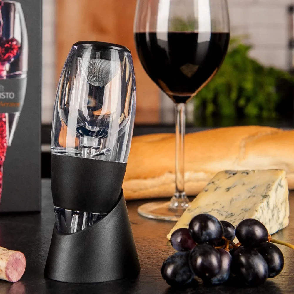 Wine Aerator Quick Decanting Red Wine Pourer Decanter Set with Filter Stand Dispenser Whiskey Aerator Bar Accessories