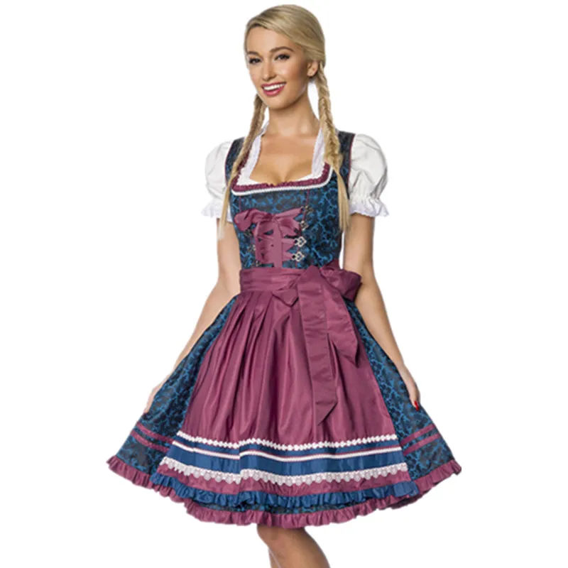 Взрослый Для женщин Костюм Октоберфест Баварии пиво девушка платье Heidi дирндль