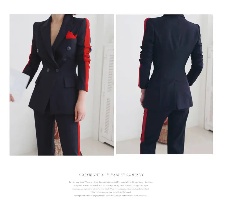 2019 женские брюки костюм сплайсированный Блейзер Пальто и широкие брюки женский комплект 2 шт. длинный рукав тонкий бизнес офисные костюмы