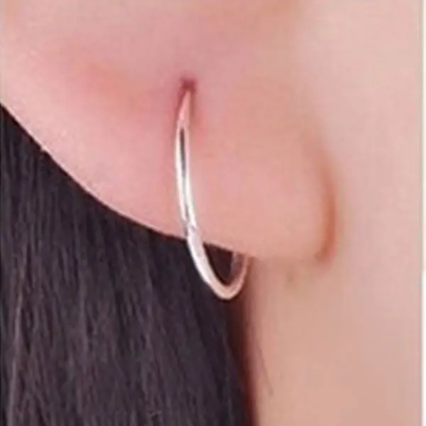 EarringGoth кольца для пирсинга перегородки носа ювелирное изделие классические серьги-кольца Jewelly Для женщин женская маленькая бесконечные кольца для носа и губ уха 10/13/15 мм 925 серебро