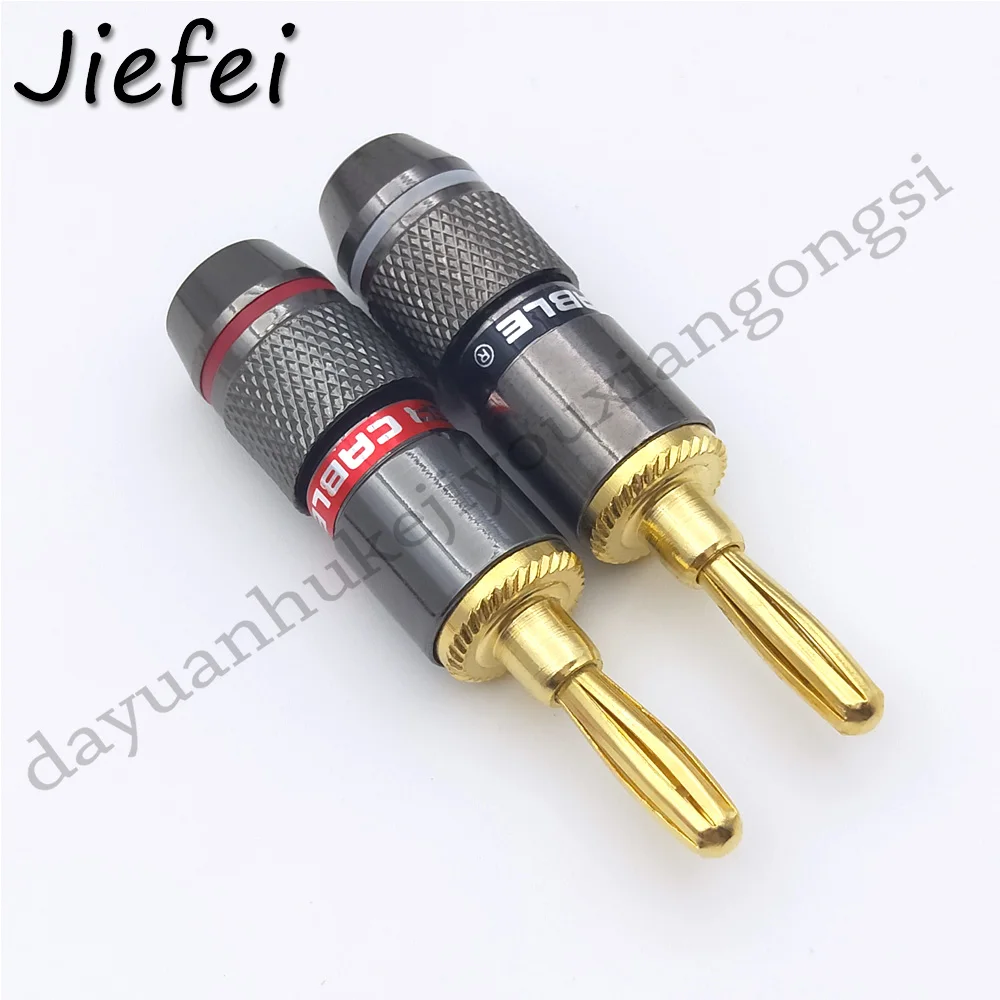 4 100 шт Новый высококачественный Hifi аудио разъем банана 24K позолоченная медь мм
