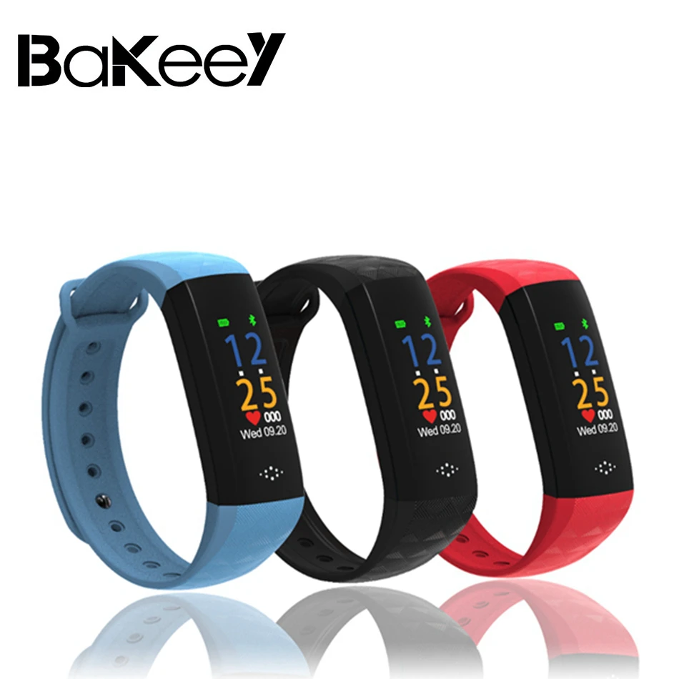 

New Bakeey M2P Smart Bracelet Blood Pressure Oxygen Heart Rate Monitor Fitness Tracker Sport bluetooth Wristband VS Xiaomi