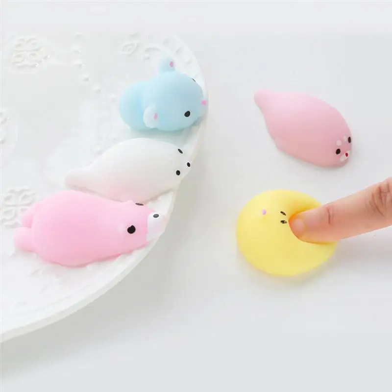 

12 Style Novelty Mochi Animal Cat Toy Cute Seal Fun Anti Stress Emotion Vent Ball Resin Kid Hand Spinner Christmas Gifts