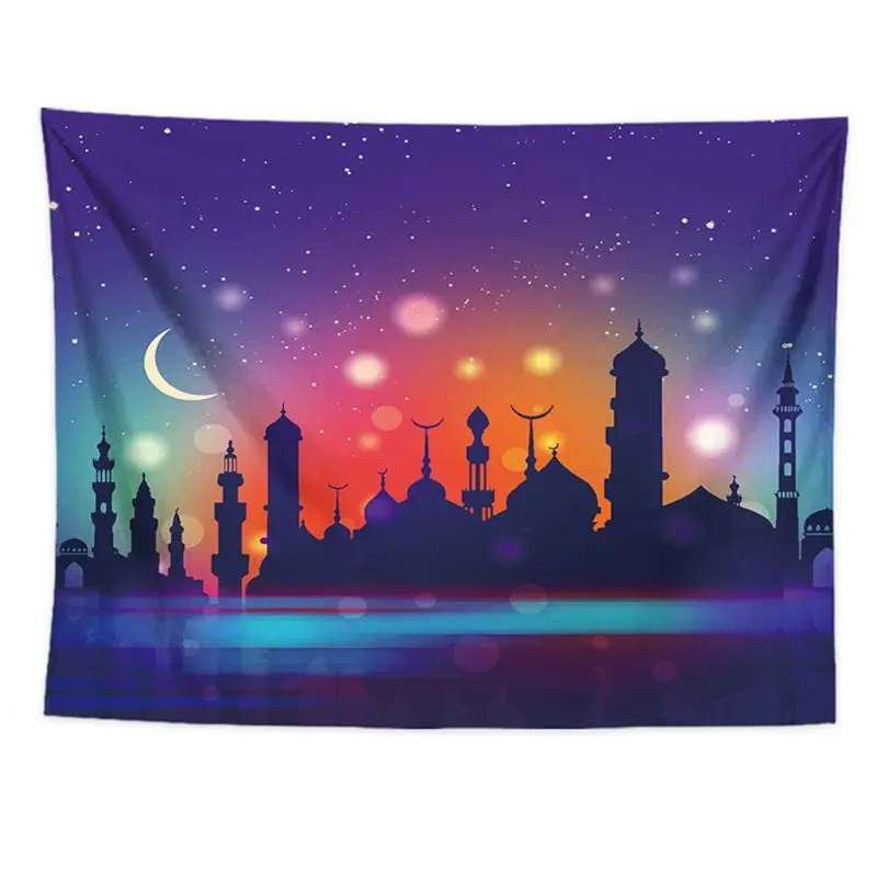 150*130 см Eid Мубарак Декор Рамадан Печатный фон настенный гобелен висячая ткань