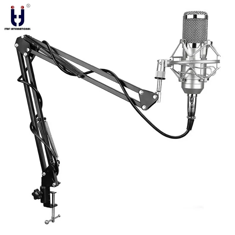 

Ituf BM-800 Professional Studio Condenser Mic & FM-35 Adjustable Recording Mic Suspension Arm Stand with Shock Mount KIT BM 800